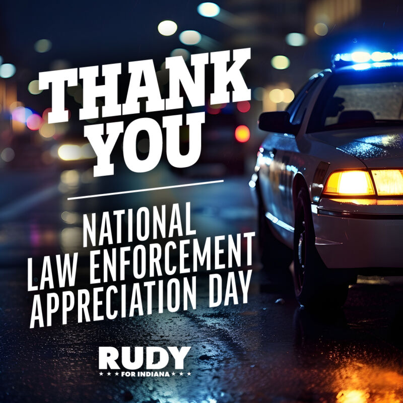 Image for the Tweet beginning: Hoosiers Back the Blue! Thank